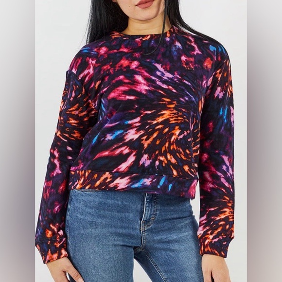 Juicy Couture Y2K Tie-Dye Crop Sweatshirt - Picture 1 of 11